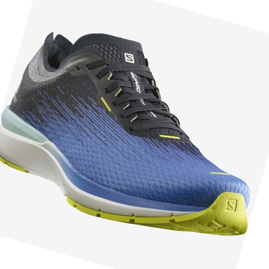 Salomon SONIC 4 Accelerate Erkek Koşu Ayakkabısı Mavi Beyaz | TR 3479ZUT